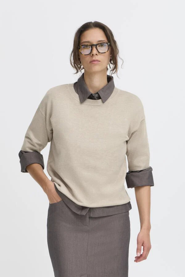 B.YOUNG MMORLA TSHIRT - HUMMUS MIX