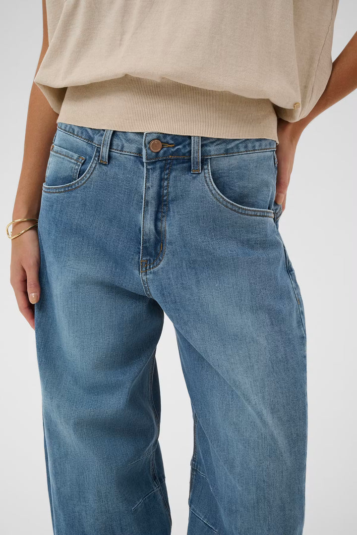 CRBAHREN BARREL JEANS "DAWSON MEDIUM BLUE DENIM"