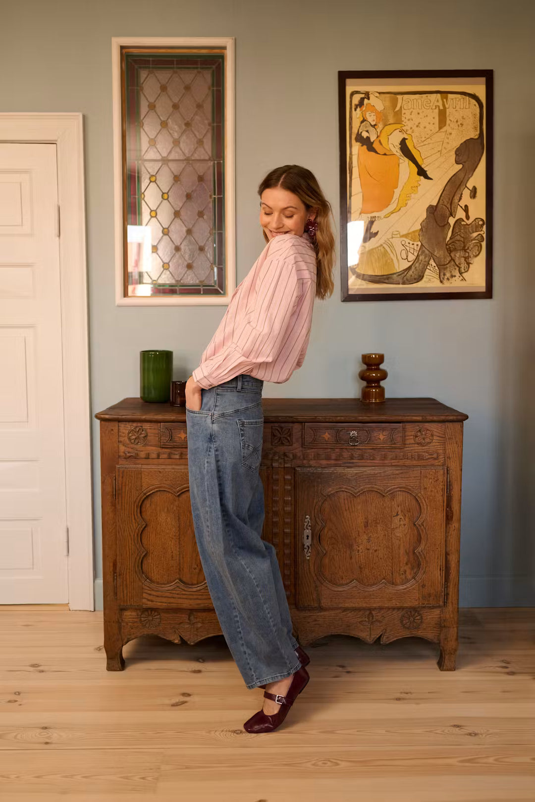 CRBAHREN BARREL JEANS "DAWSON MEDIUM BLUE DENIM"