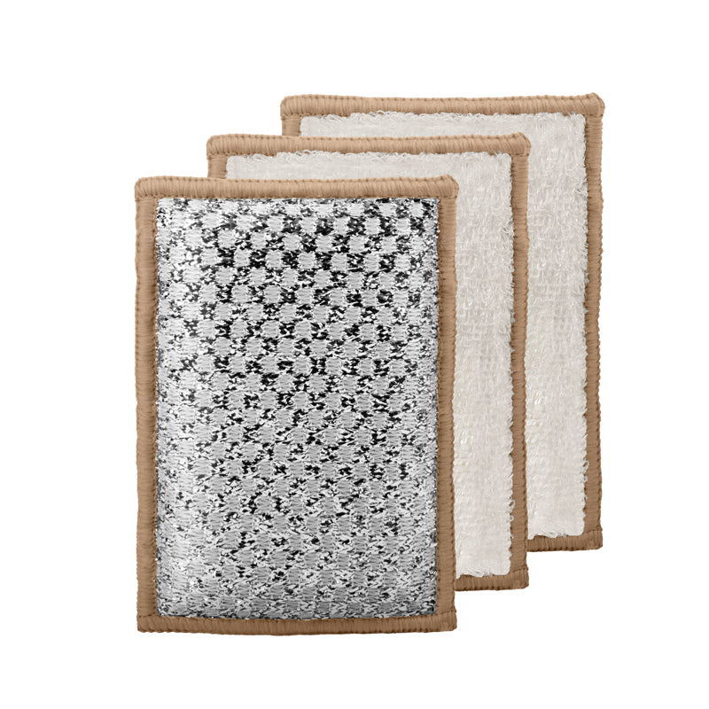 BAMBOO KITCHEN SCRUB SPONGES S/3