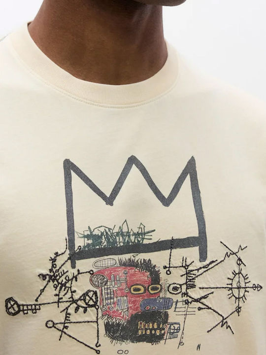 BASQUIAT DESIGN T-SHIRT "EGGNOG"