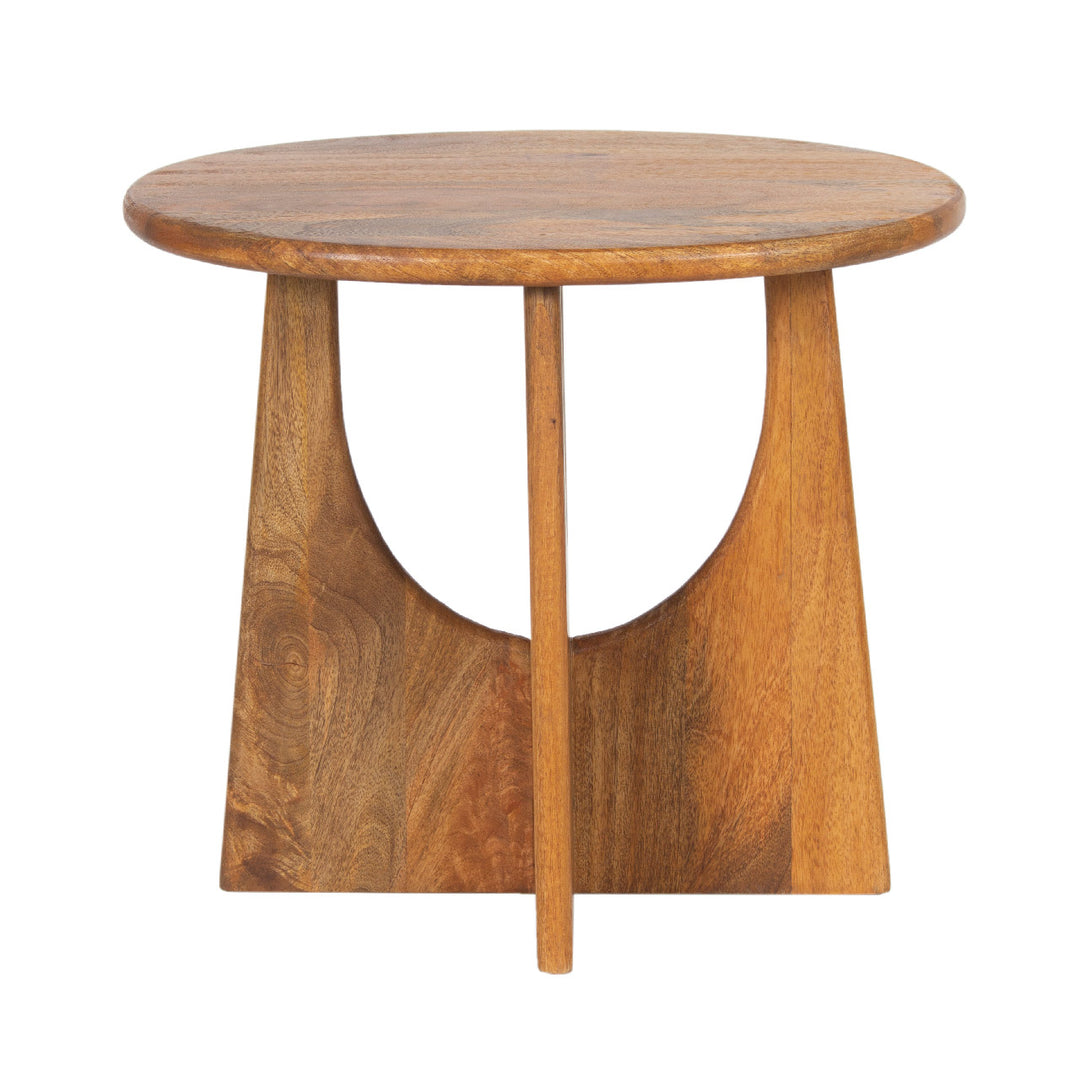 BASQUE OVAL MANGO WOOD SIDE TABLE