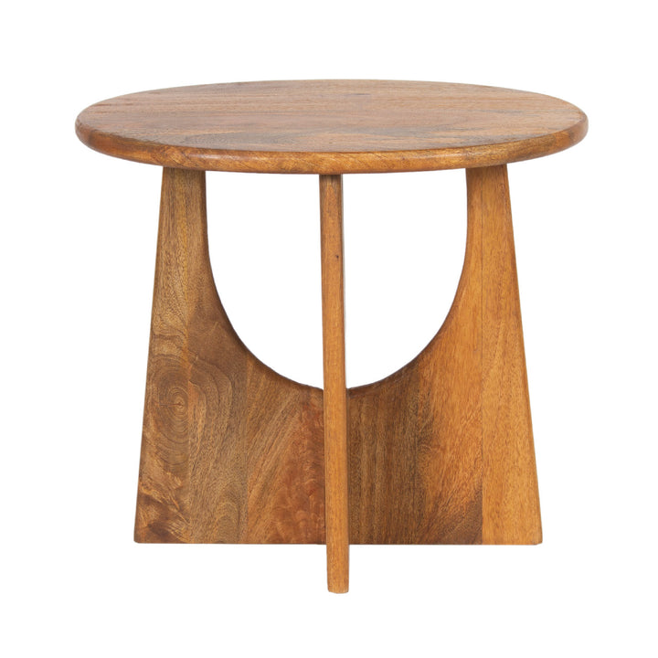 BASQUE OVAL MANGO WOOD SIDE TABLE