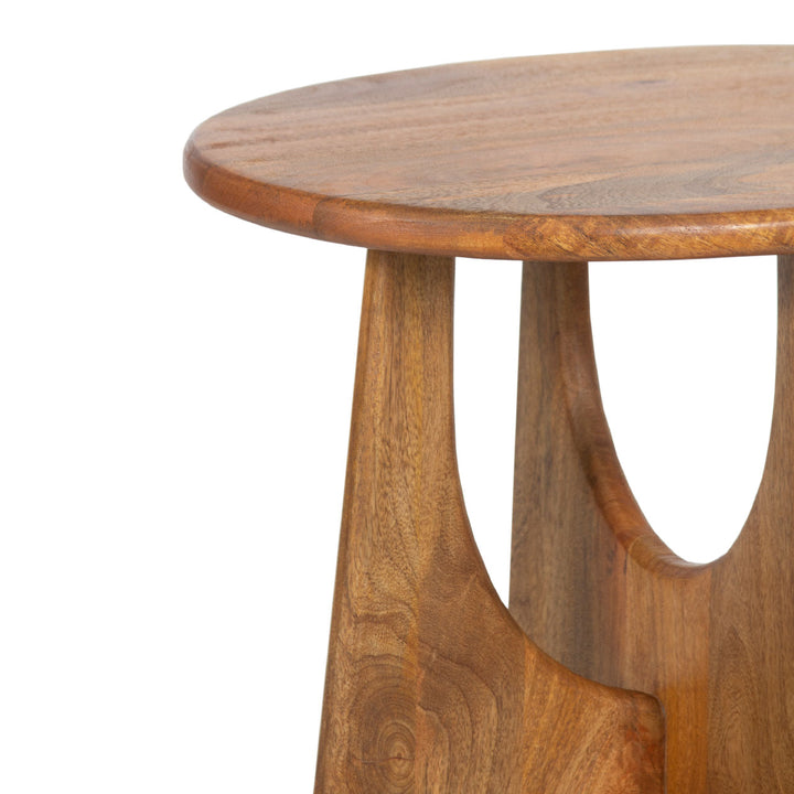 BASQUE OVAL MANGO WOOD SIDE TABLE