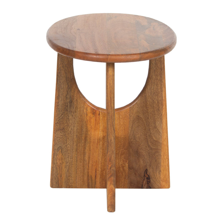 BASQUE OVAL MANGO WOOD SIDE TABLE