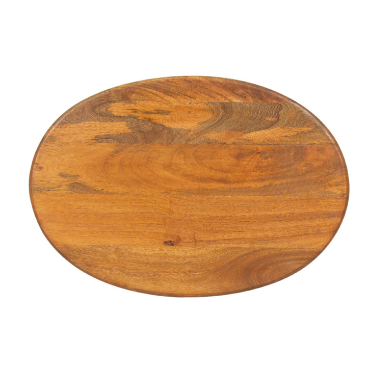 BASQUE OVAL MANGO WOOD SIDE TABLE