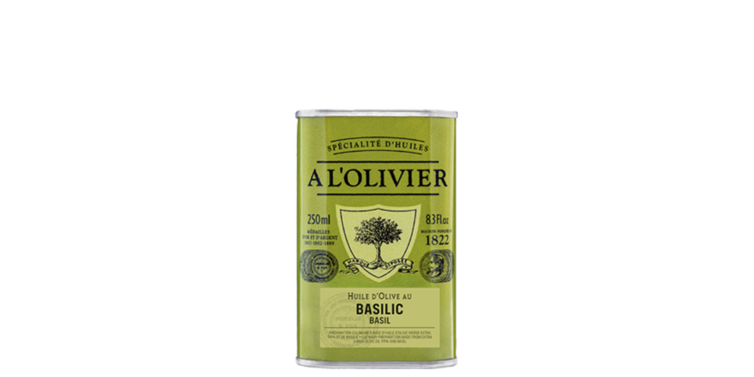 OLIVE OIL NATURALLY INFUSED WITH BASIL 250ML