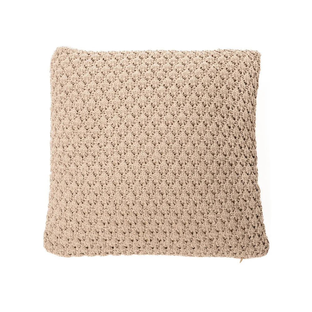 BASKET CHENILLE TAUPE DECORATIVE PILLOW 18X18