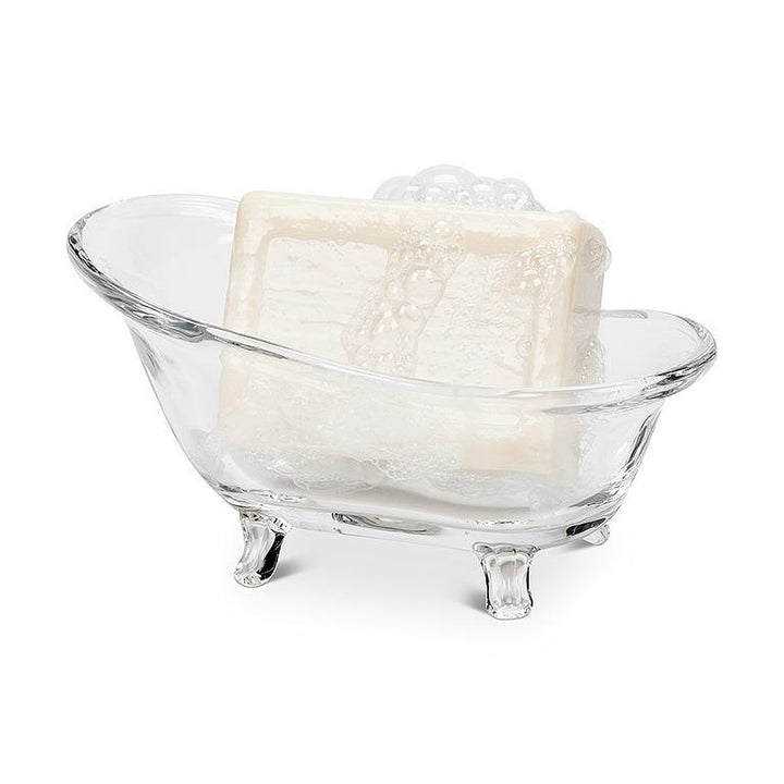GLASS BATHTUB SOAP DISH 6&