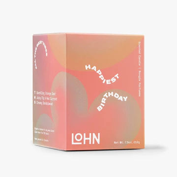 HAPPIEST BDAY CANDLE "CHAMPAGNE & ORANGE ZEST"