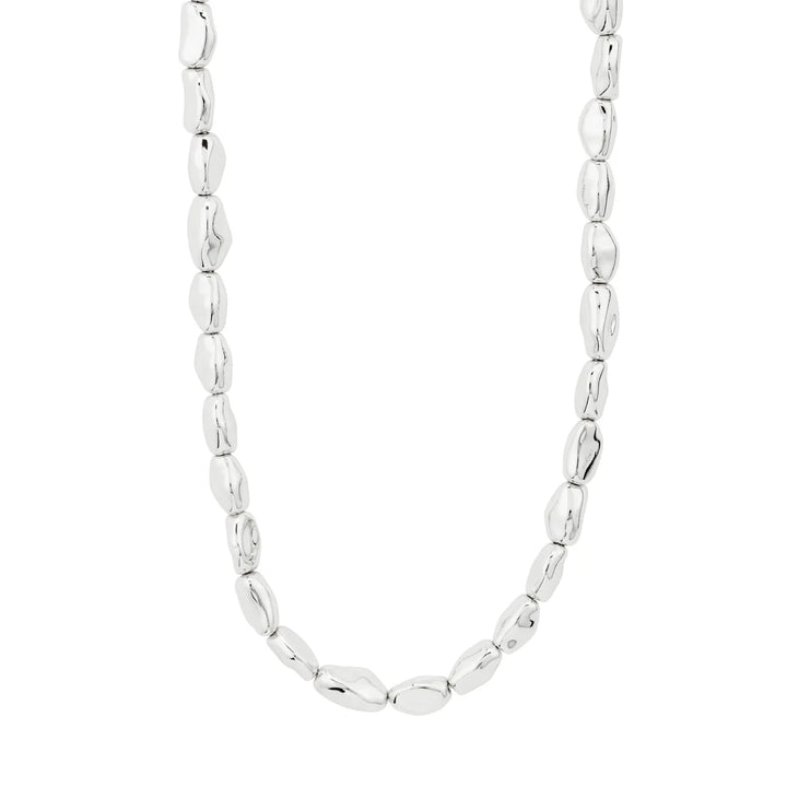 PRESENCE BEADED NECKLACE "SILVER PLATED"