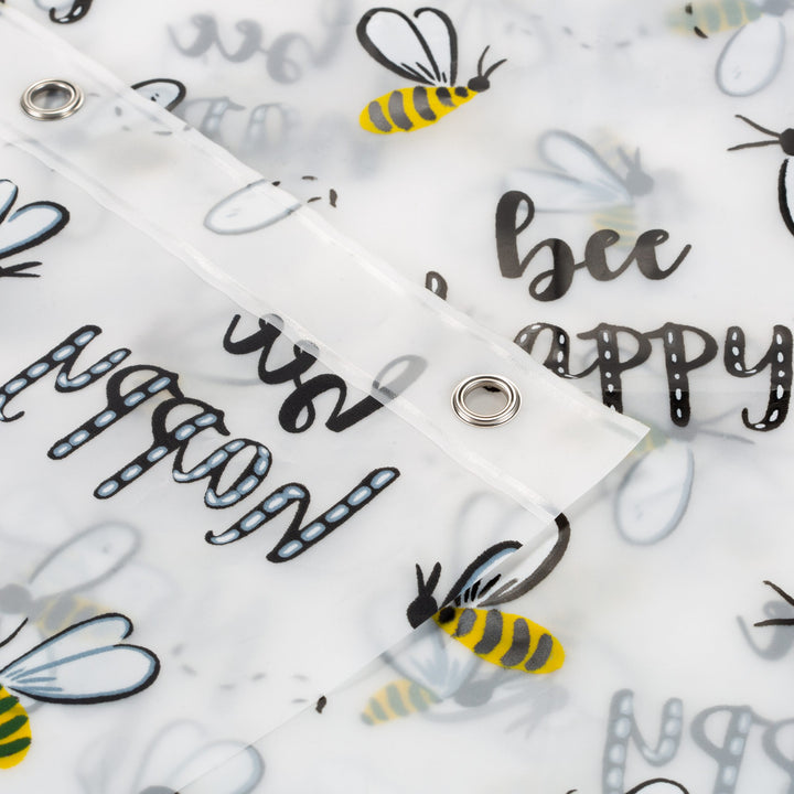 BEE HAPPY SHOWER CURTAIN 70X72''