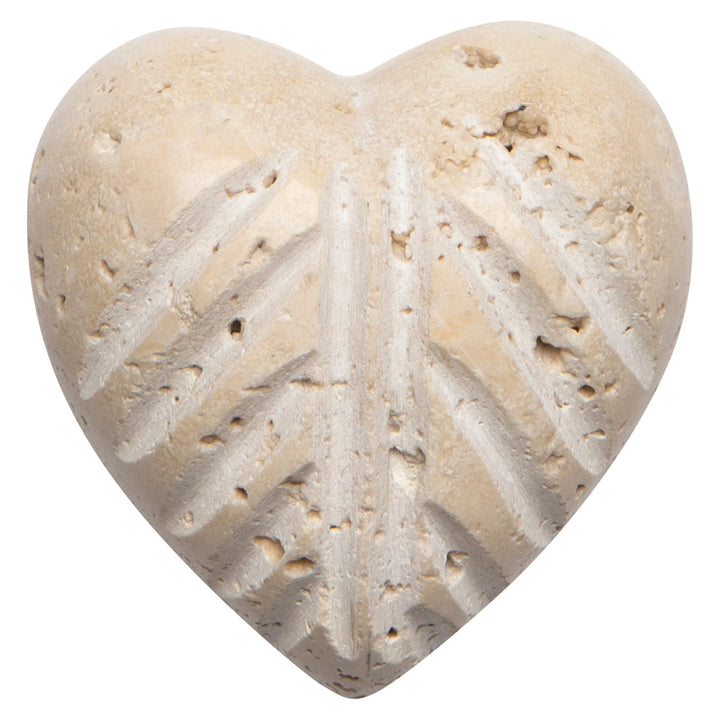BEIGE MARBLE HEART - MEDIUM