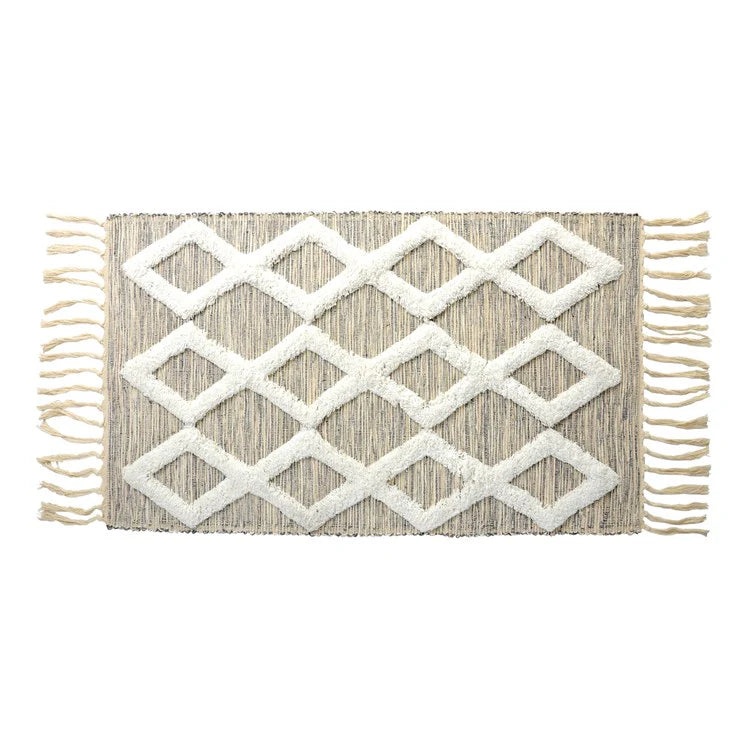 RANDAL BATH MAT - GREY/BEIGE/WHITE 20X32''