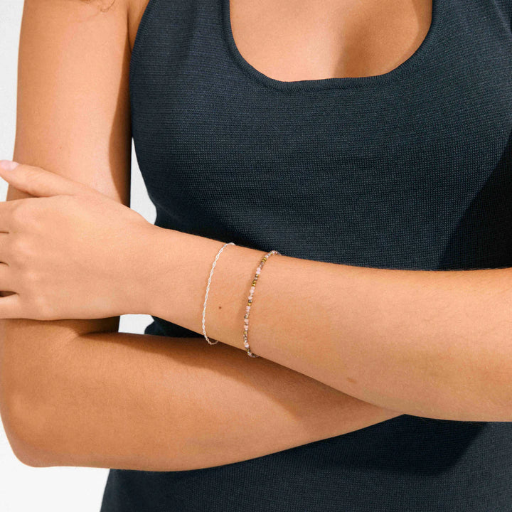 BELLAMY BEAD & CHAIN BRACELET 2-IN-1 GIFTSET "SILVER-PLATED"