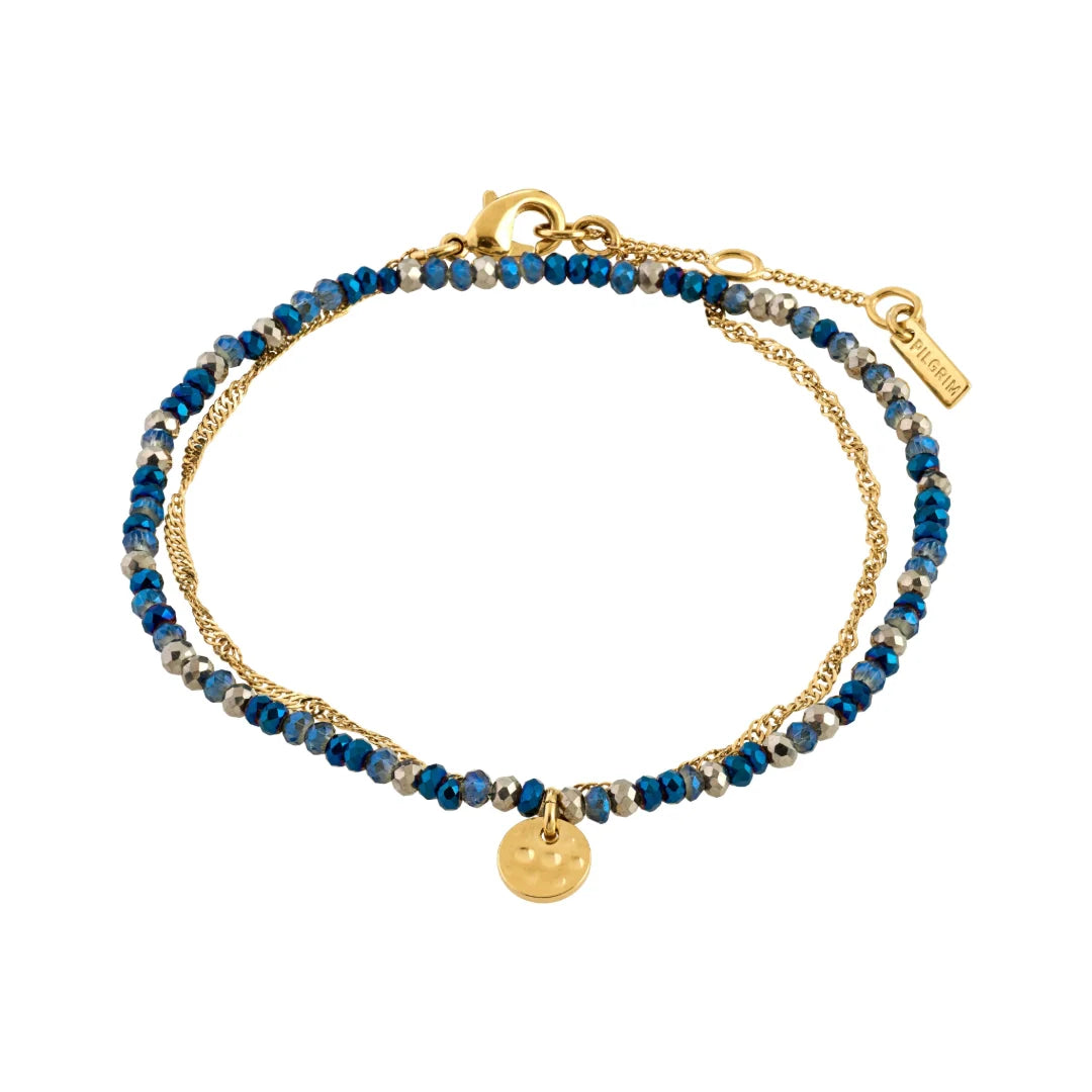BELLAMY BEAD & CHAIN BRACELET 2-IN-1 GIFTSET "GOLD-PLATED"