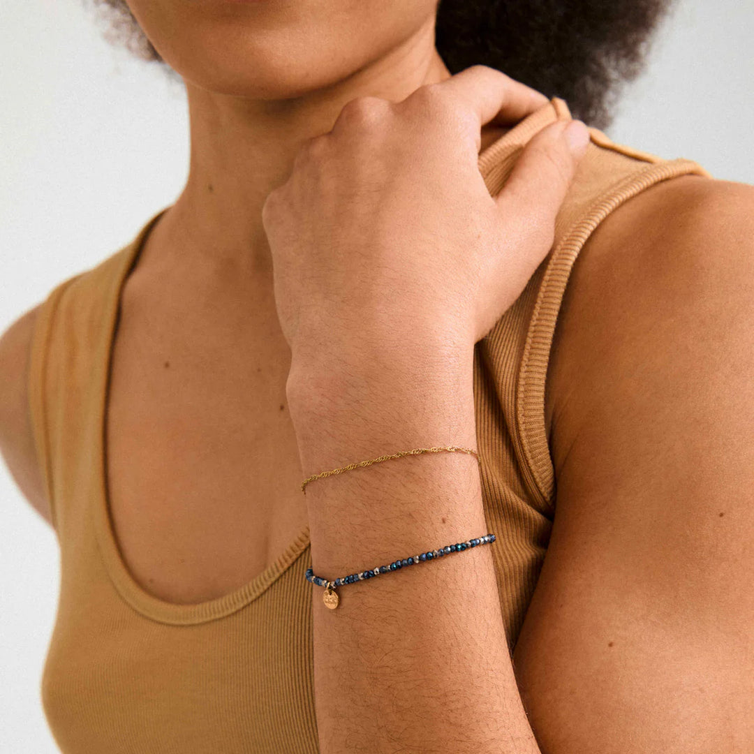 BELLAMY BEAD & CHAIN BRACELET 2-IN-1 GIFTSET "GOLD-PLATED"