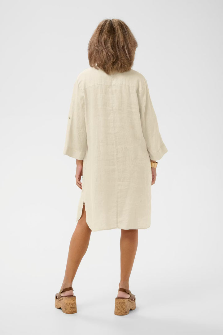 CRBELIS LINEN DRESS "CRISPY SAND"