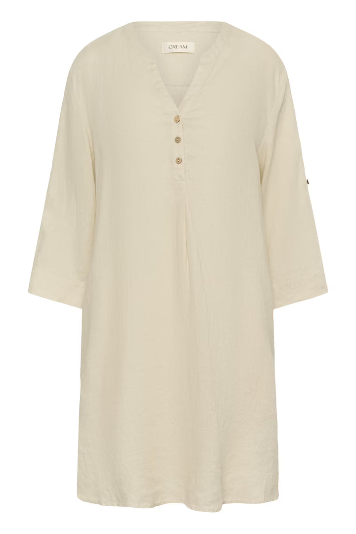 CRBELIS LINEN DRESS "CRISPY SAND"