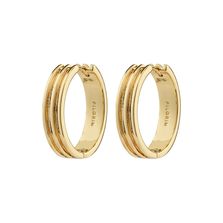 BENNETT RECYCLED HOOP EARRINGS (GOLD-PLATED)