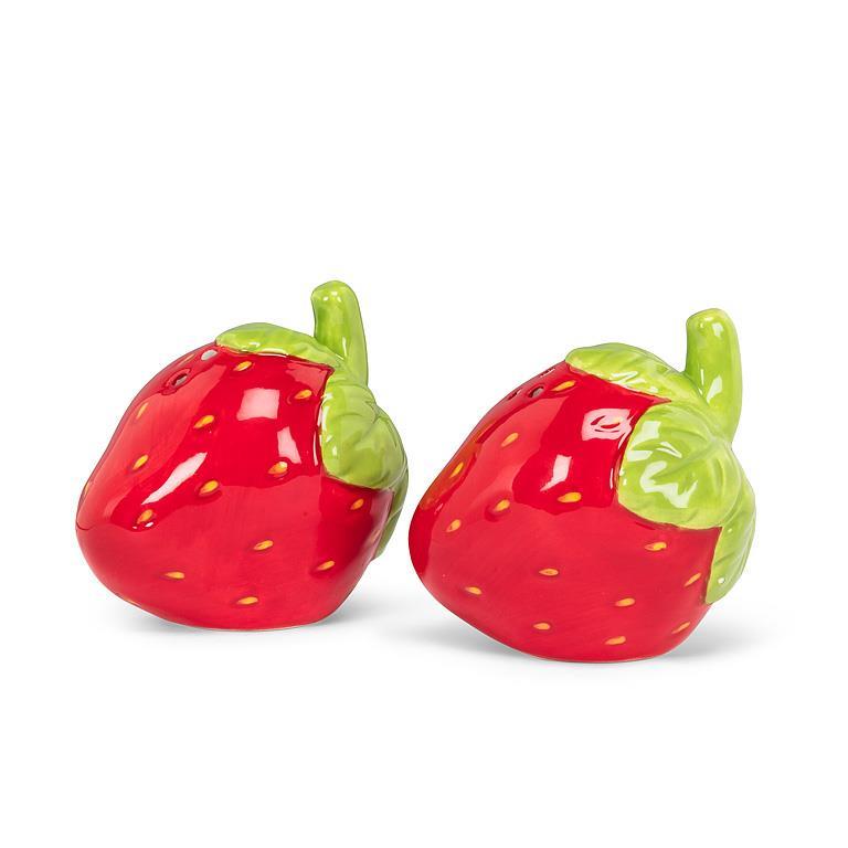 STRAWBERRY SALT &amp; PEPPER SHAKER SET 2.5&