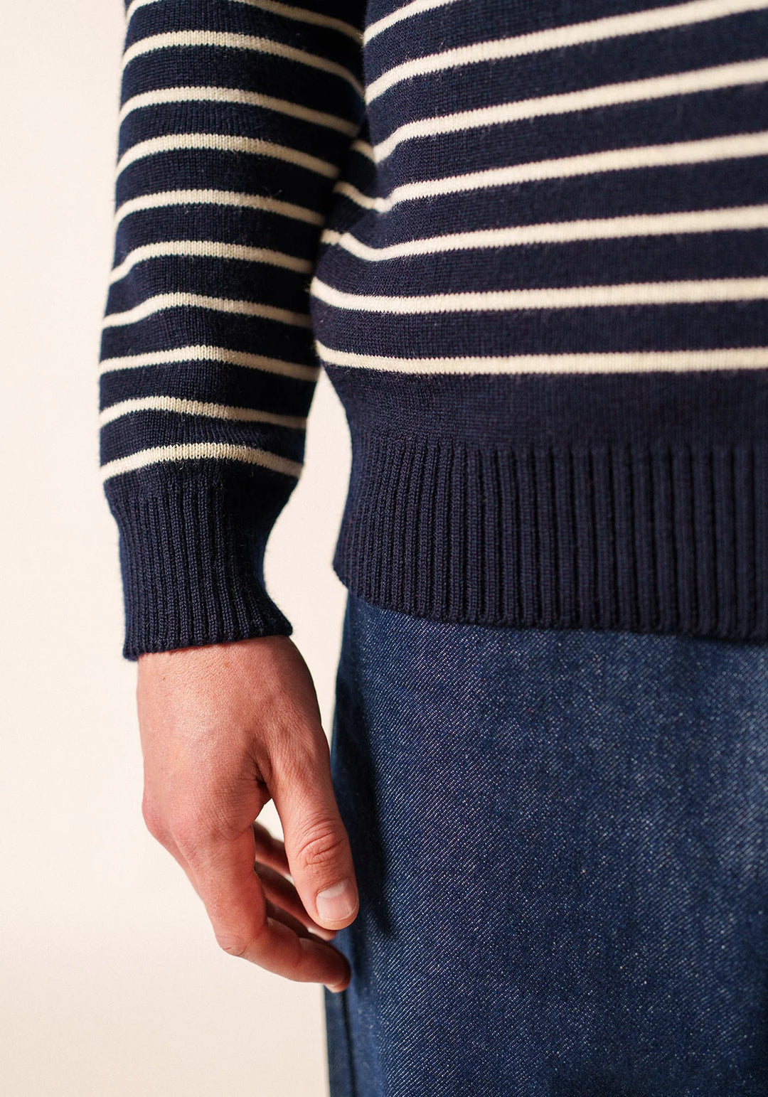 BINIC SAILOR JUMPER "MARINE/BEIGE FONCE"