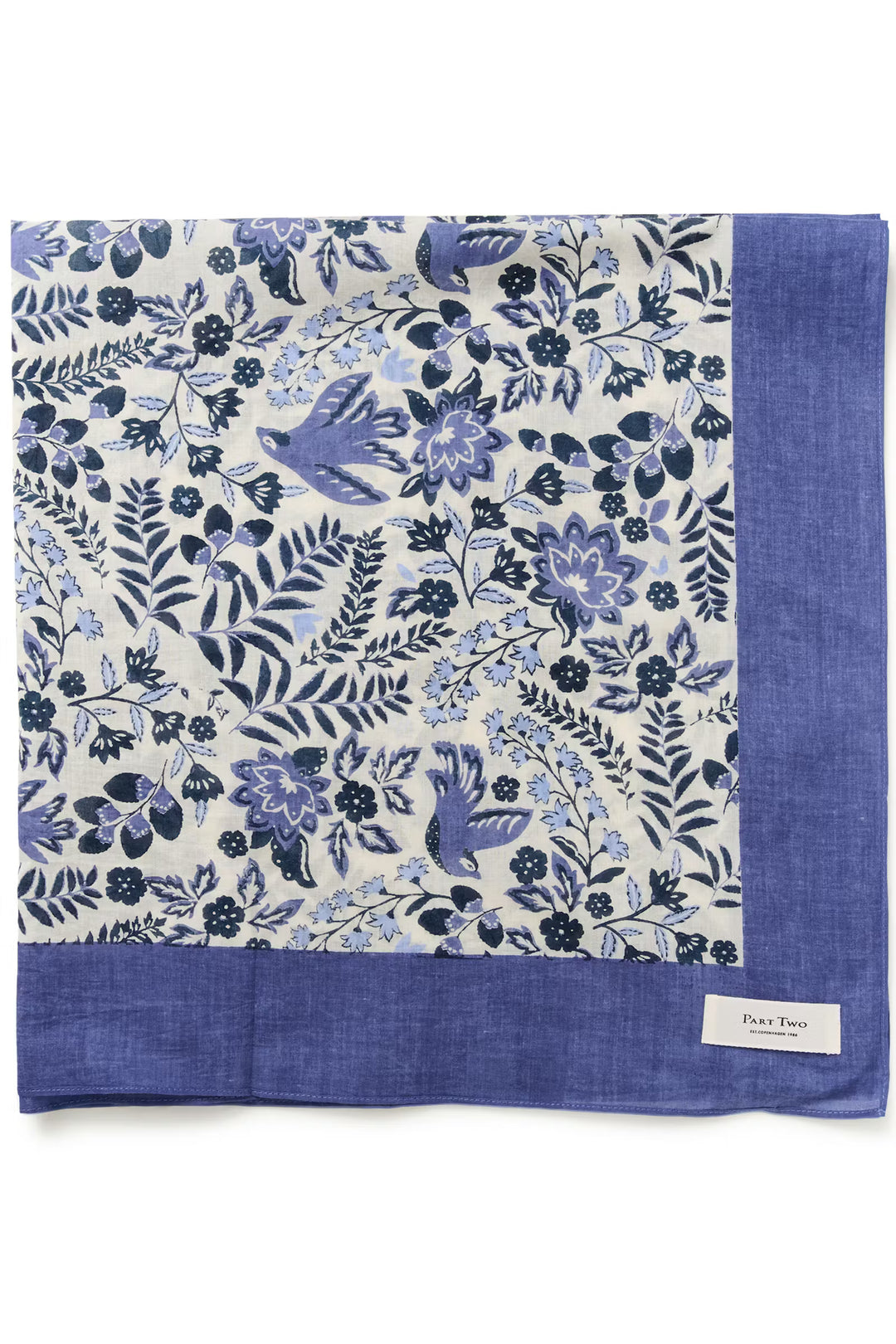 PHIPW SCARF "BLUE BIRD PRINT"