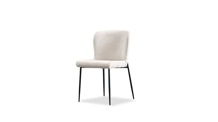 REEF DINING CHAIR "BISCUIT BEIGE WITH BLACK BASE"