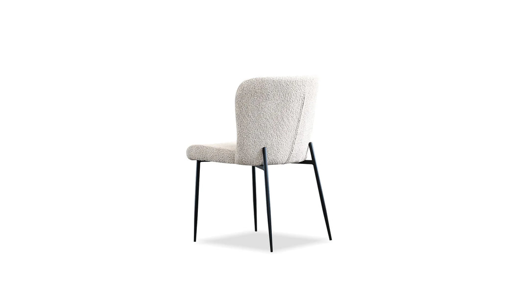 REEF DINING CHAIR "BISCUIT BEIGE WITH BLACK BASE"