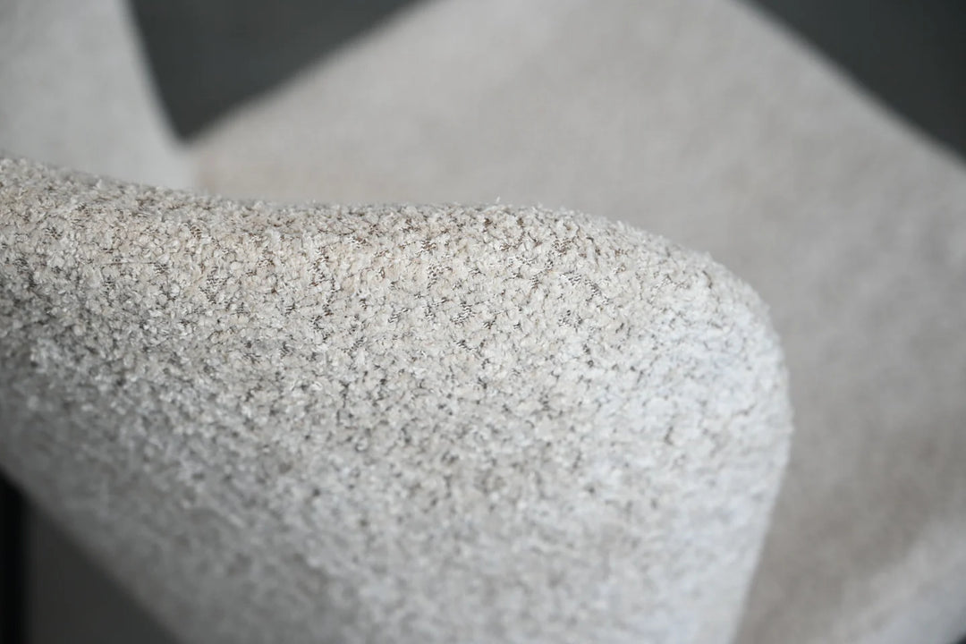 REEF DINING CHAIR "BISCUIT BEIGE WITH BLACK BASE"