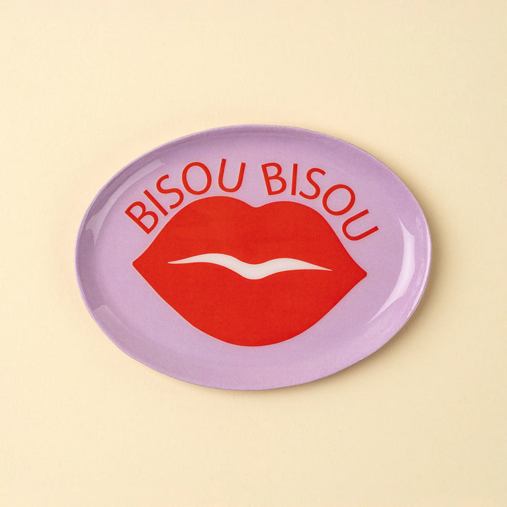 BISOU BISOU DECORATIVE ENAMELED TRAY