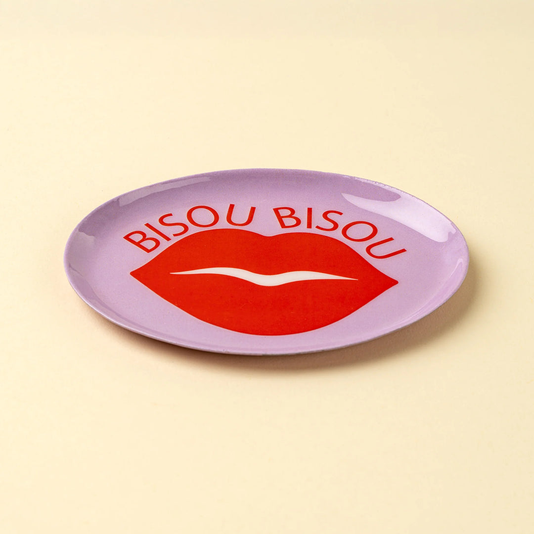 BISOU BISOU DECORATIVE ENAMELED TRAY