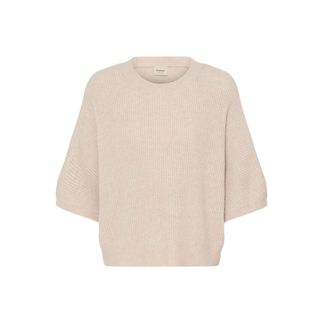 FRBITTE PULLOVER "OATMEAL MELANGE"