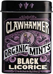 CLAWHAMMER ORGANIC MINTS - BLACK LICORICE