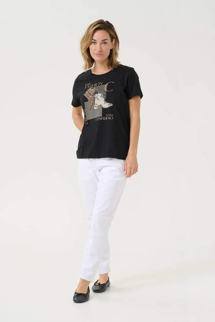 CRVELIE T-SHIRT "NEUTRAL SHOES FASHION BLACK"