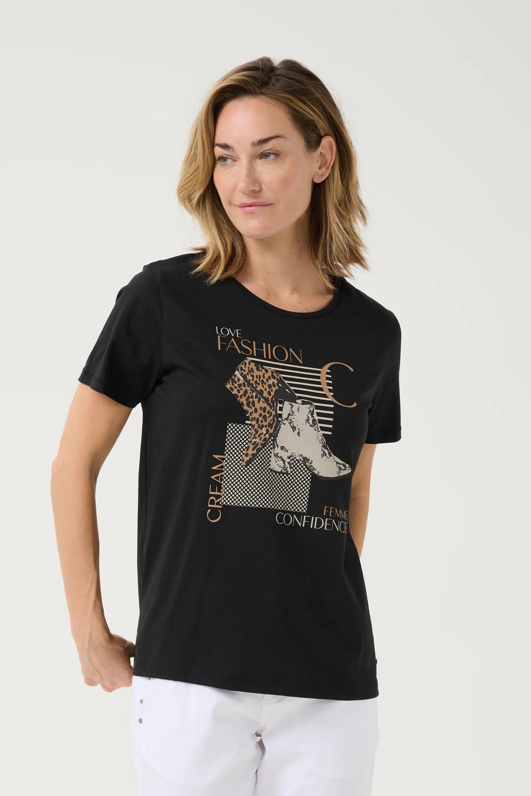 CRVELIE T-SHIRT "NEUTRAL SHOES FASHION BLACK"