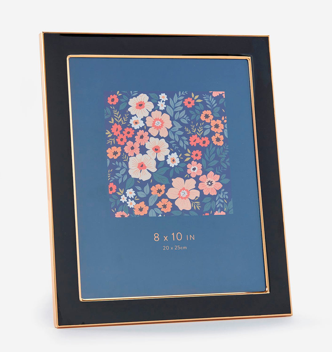 BLACK &amp; GOLD PHOTO FRAME 8X10&