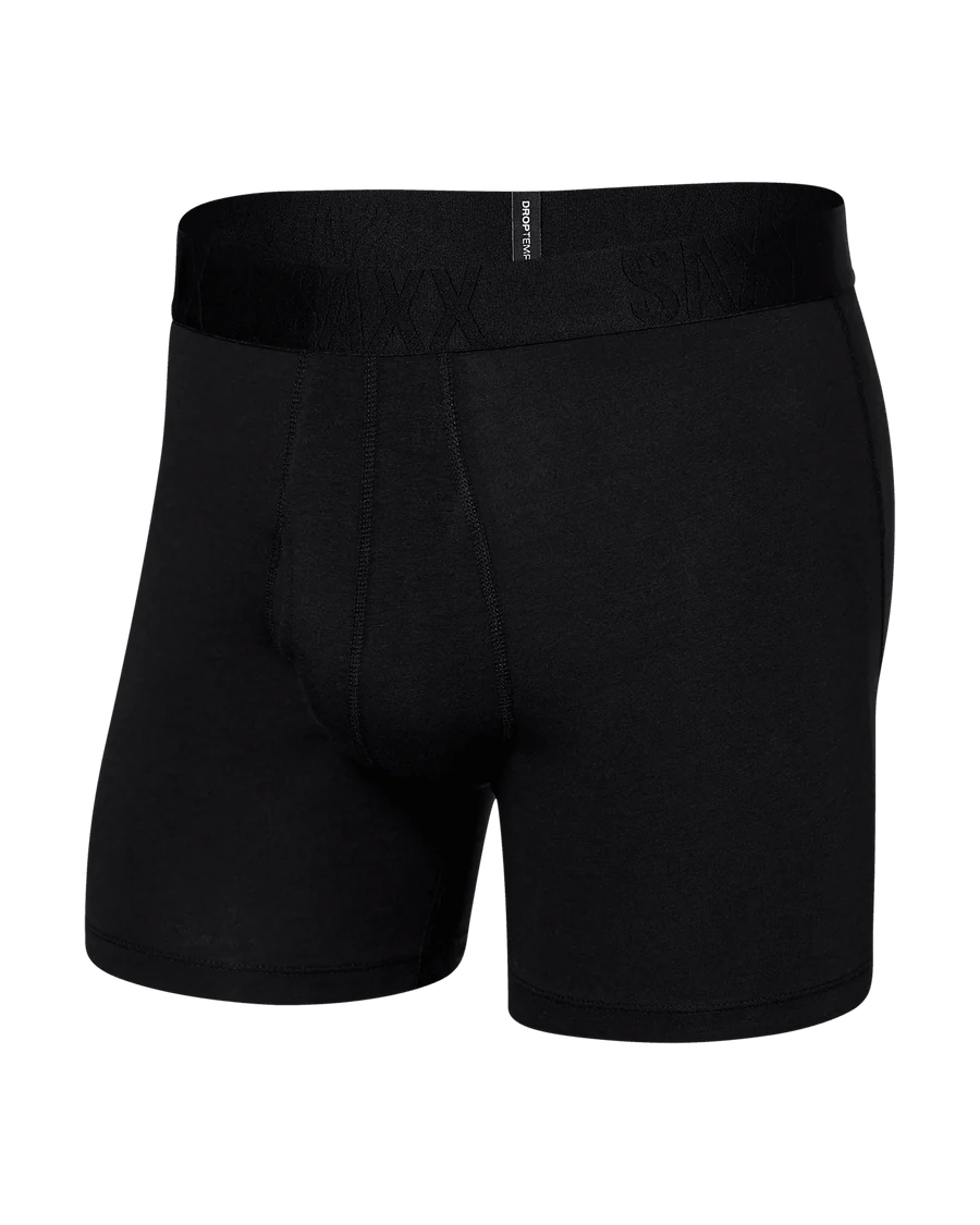 DROPTEMP COOLING COTTON BOXER BRIEF 5" "BLACK"