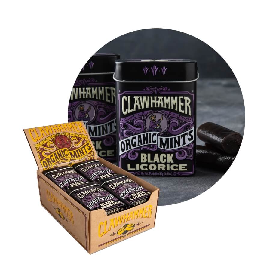 CLAWHAMMER ORGANIC MINTS - BLACK LICORICE