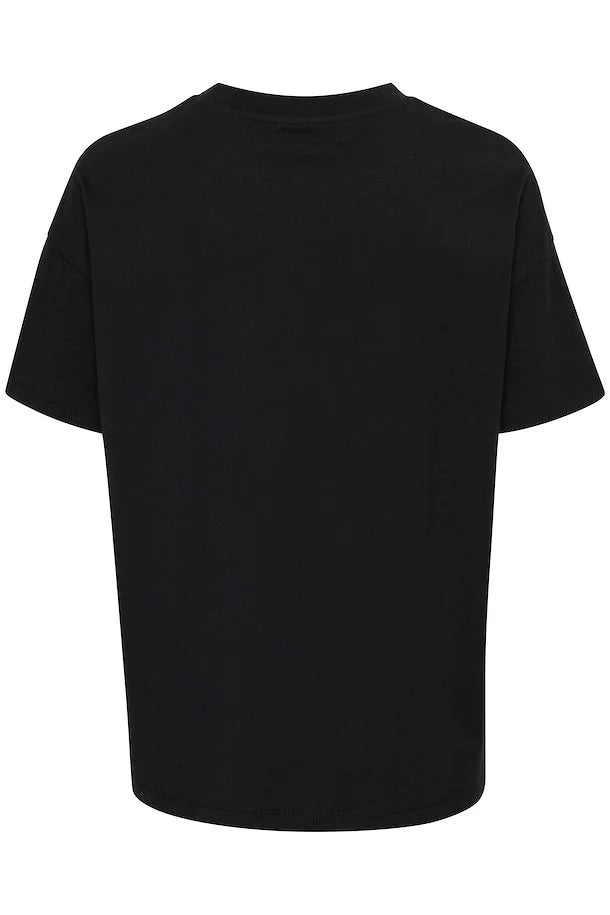 KAFIE T-SHIRT - BLACK DEEP/CHALK