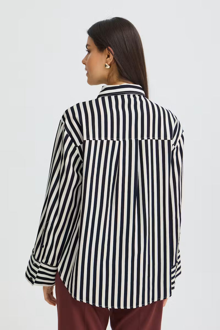 FRALDAY SHIRT "SALUTE WHISPER WHITE STRIPE/BLUE"