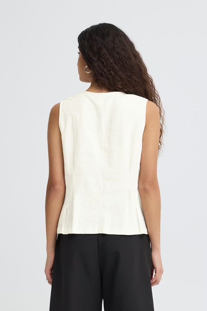 IHLINNO BLOUSE "CLOUD DANCER/WHITE"