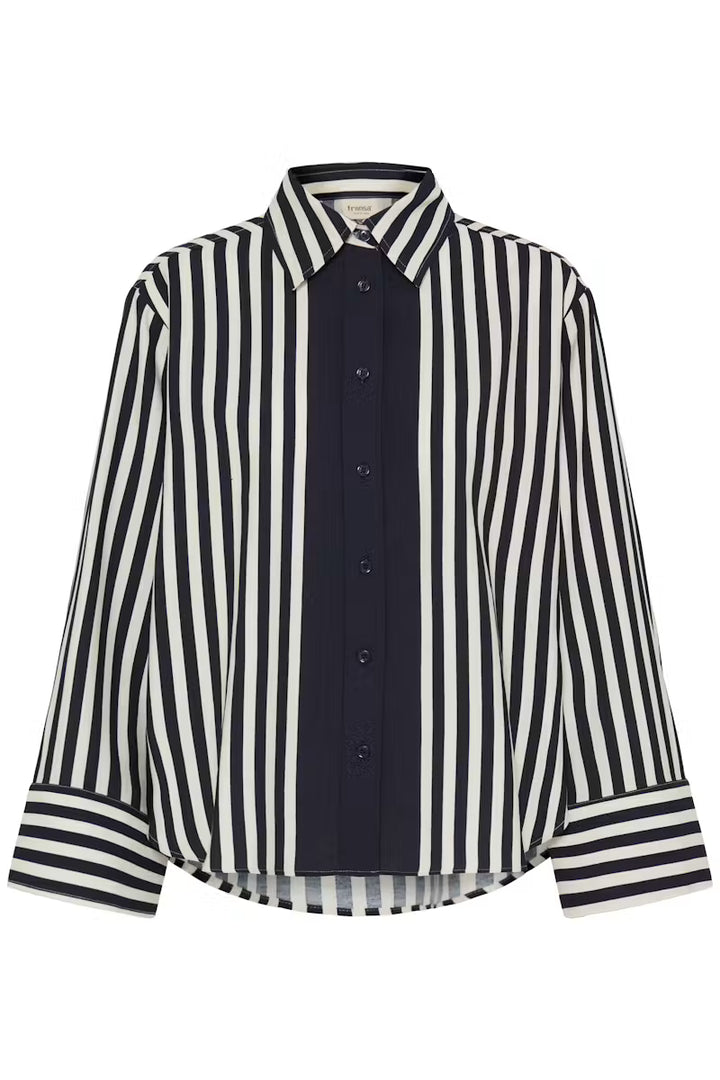 FRALDAY SHIRT "SALUTE WHISPER WHITE STRIPE/BLUE"