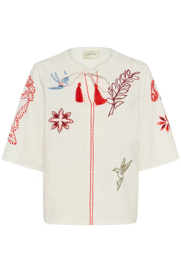 CRROSETTE BLOUSE "WHISPER WHITE"