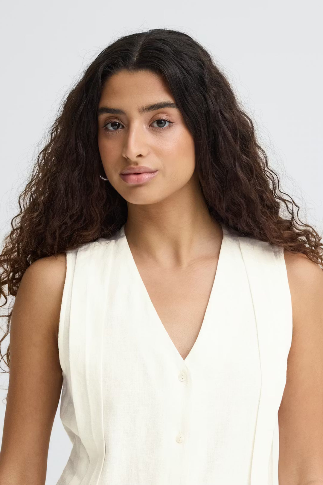 IHLINNO BLOUSE "CLOUD DANCER/WHITE"