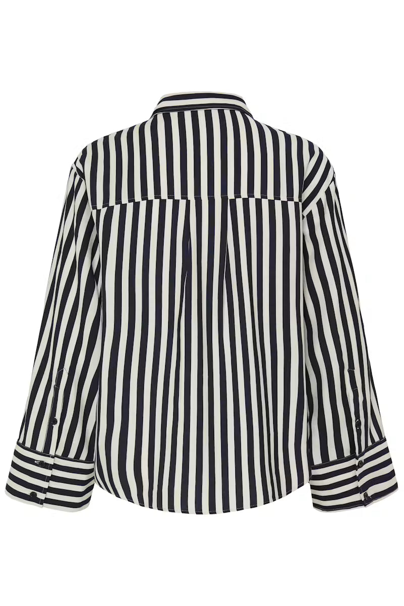 FRALDAY SHIRT "SALUTE WHISPER WHITE STRIPE/BLUE"