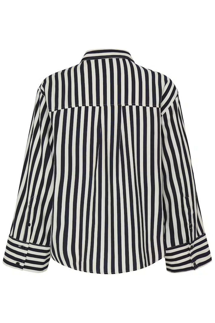 FRALDAY SHIRT "SALUTE WHISPER WHITE STRIPE/BLUE"