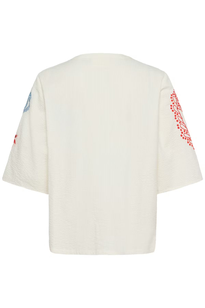 CRROSETTE BLOUSE "WHISPER WHITE"