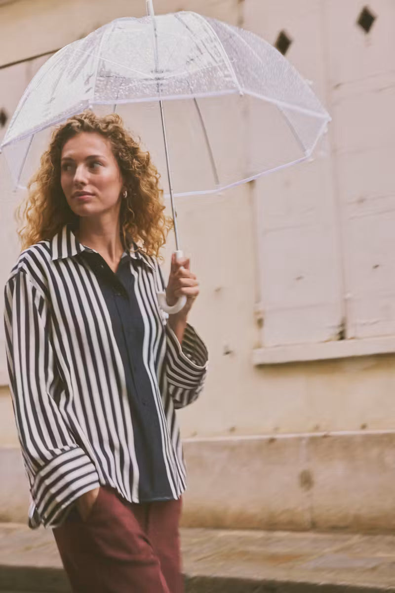 FRALDAY SHIRT "SALUTE WHISPER WHITE STRIPE/BLUE"