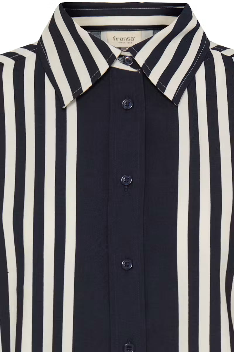 FRALDAY SHIRT "SALUTE WHISPER WHITE STRIPE/BLUE"